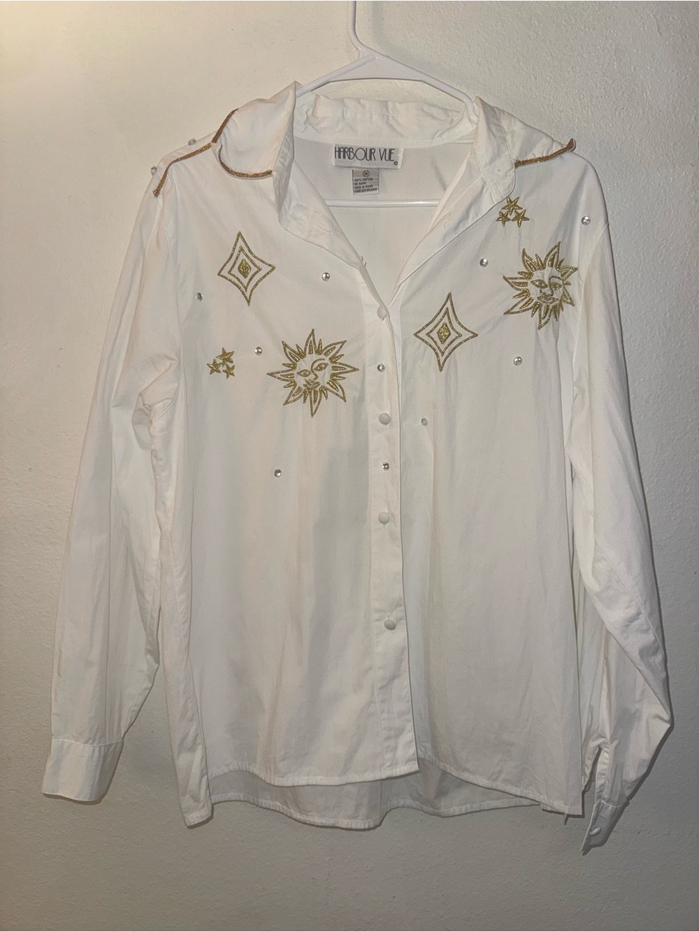 vintage Harbour Vue celestial embroidered blouse